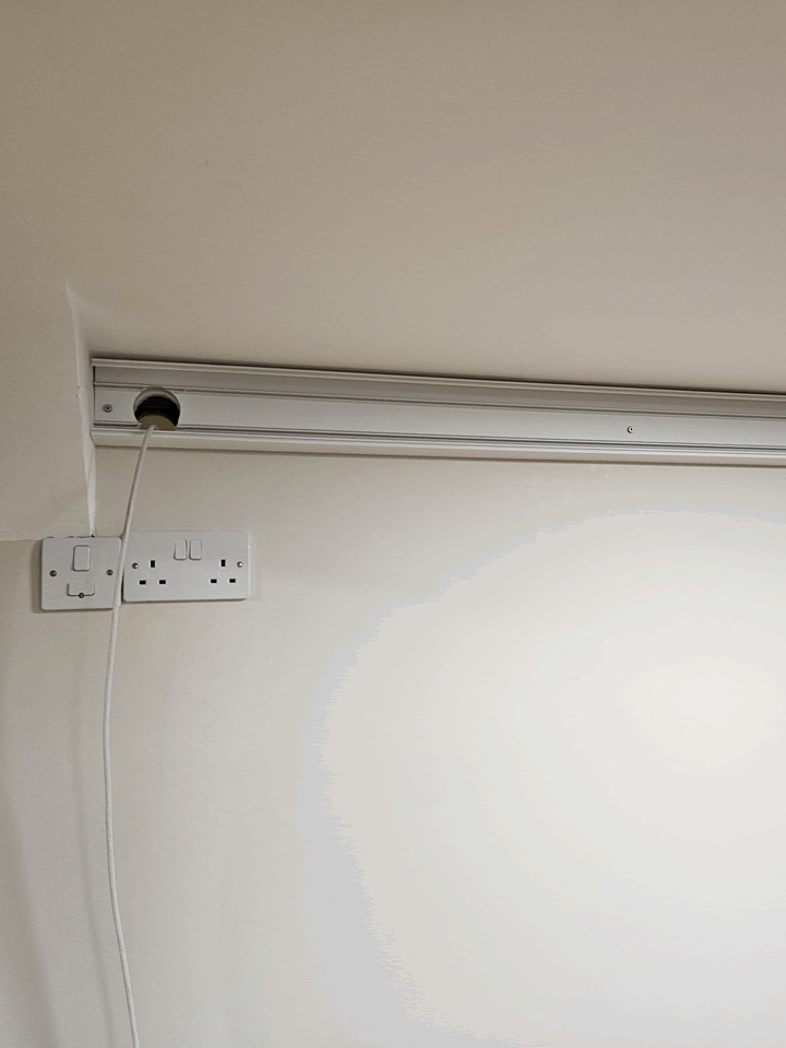 Newly installed trunking for ethernet cables